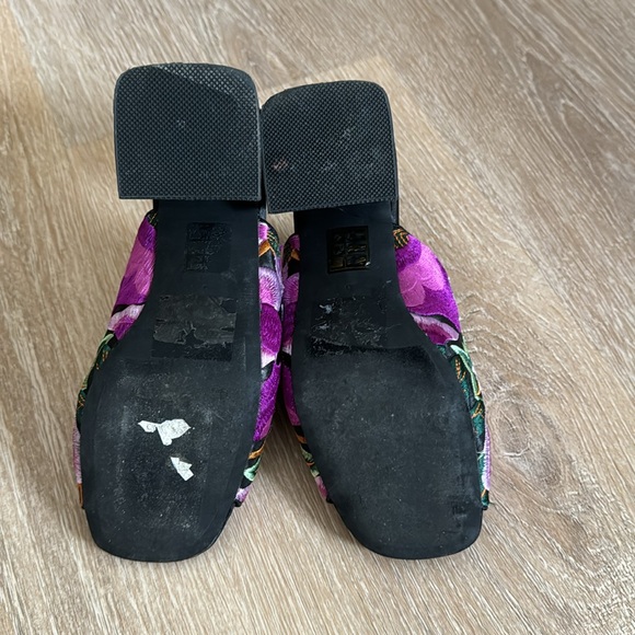 Jeffrey Campbell Perpetua Embroidered Square Toe Block Heel open toe mules - Picture 9 of 11